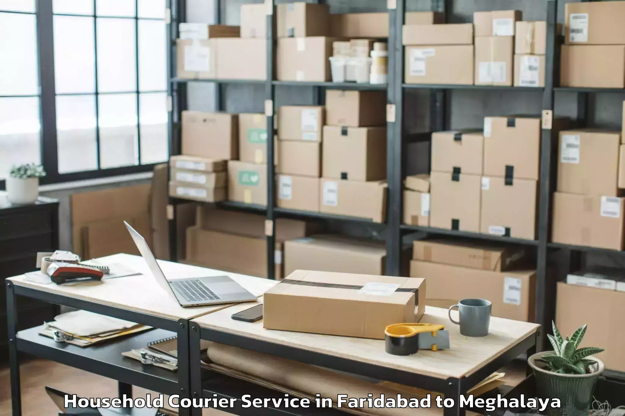 Quality Faridabad to Mawshynrut Household Courier